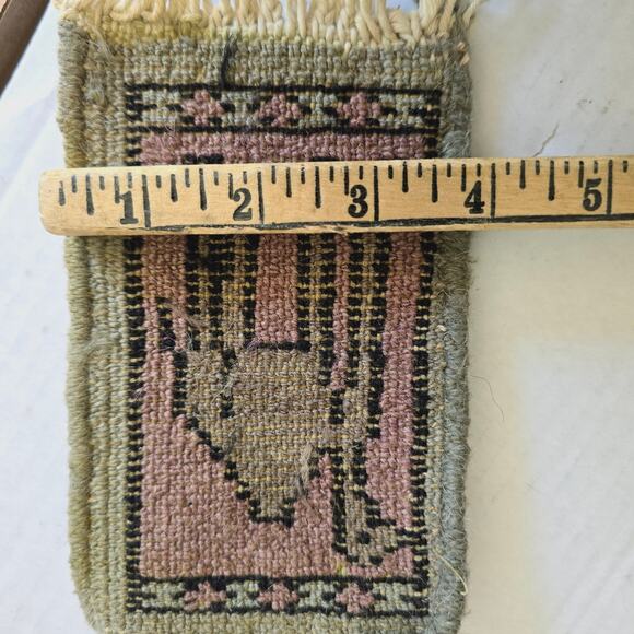 Hand Woven Camel Rug for Dollhouse Small 4 x 7" - Picture 7 of 10